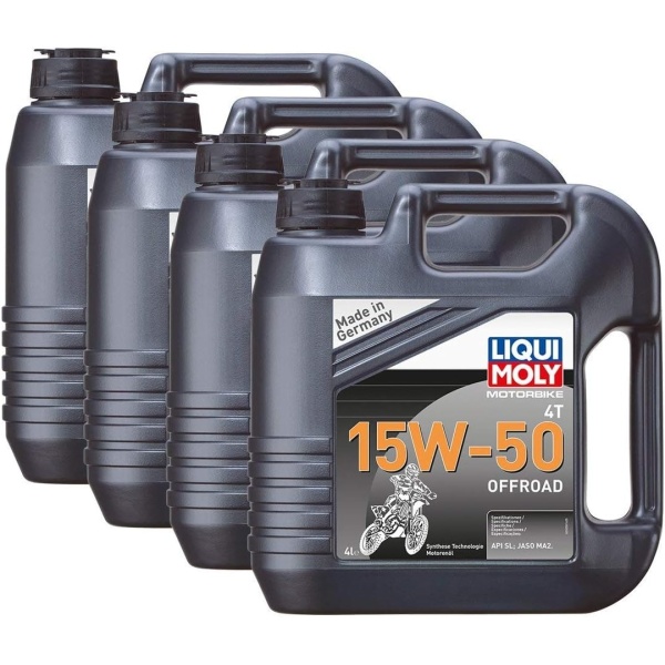 Set 4 Buc Ulei Motor Liqui Moly Motorbike 4T 15W-50 Offroad 4L 3058